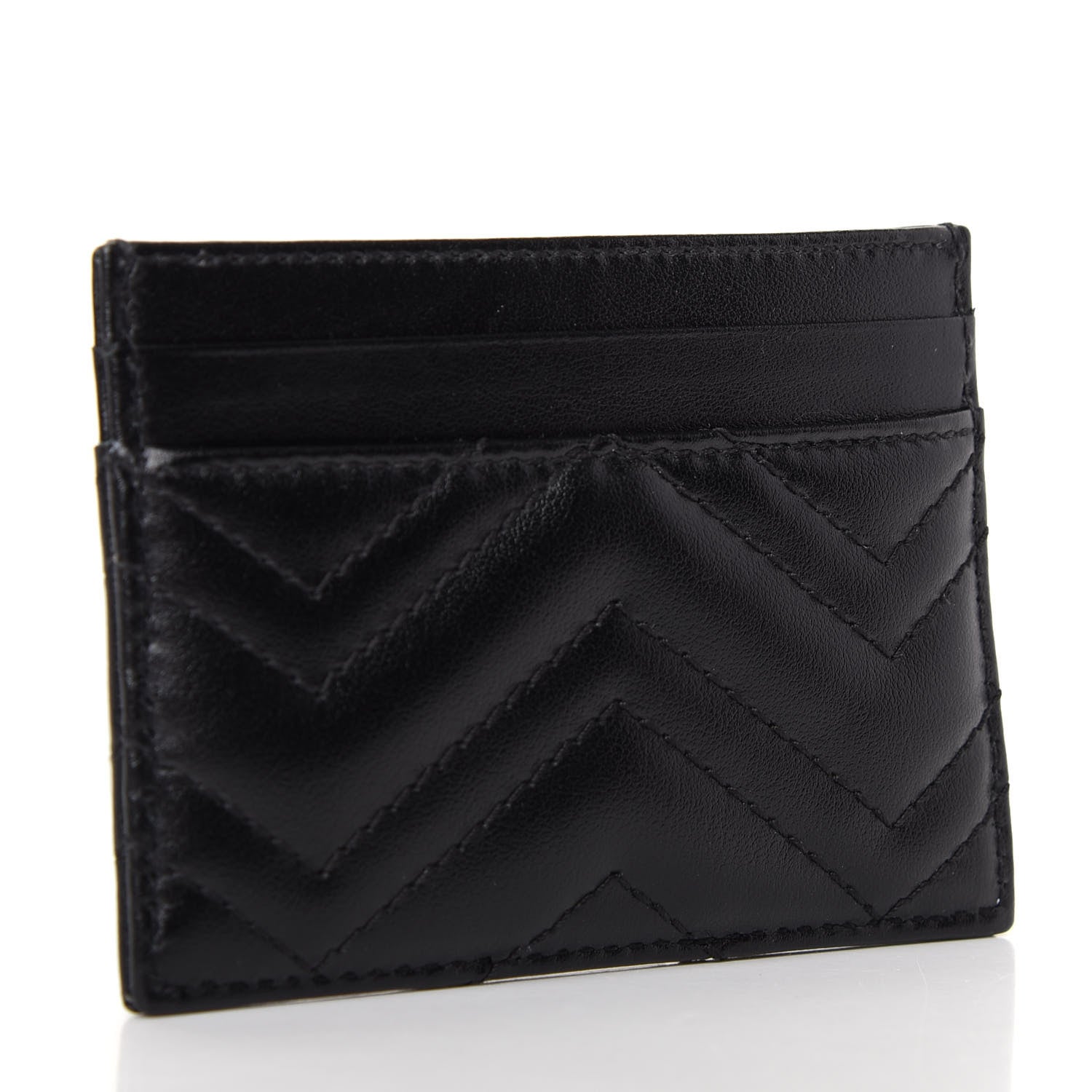 Gucci Calfskin Matelasse GG Marmont Card Holder Black 3 of 5