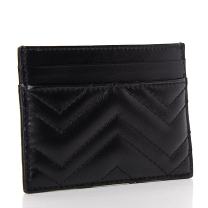 Gucci Calfskin Matelasse GG Marmont Card Holder Black 3 of 5