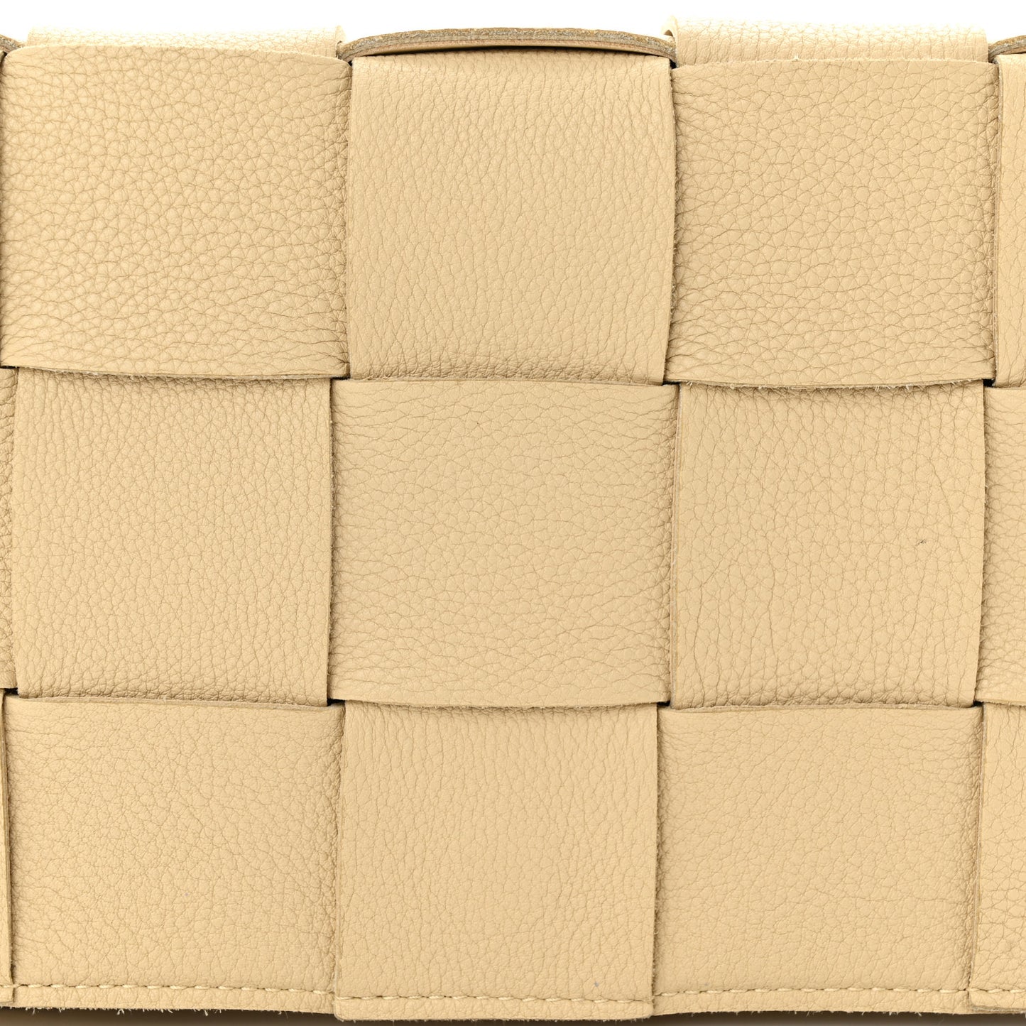 Grained Calfskin Maxi Intrecciato Cassette Crossbody Bag Porridge