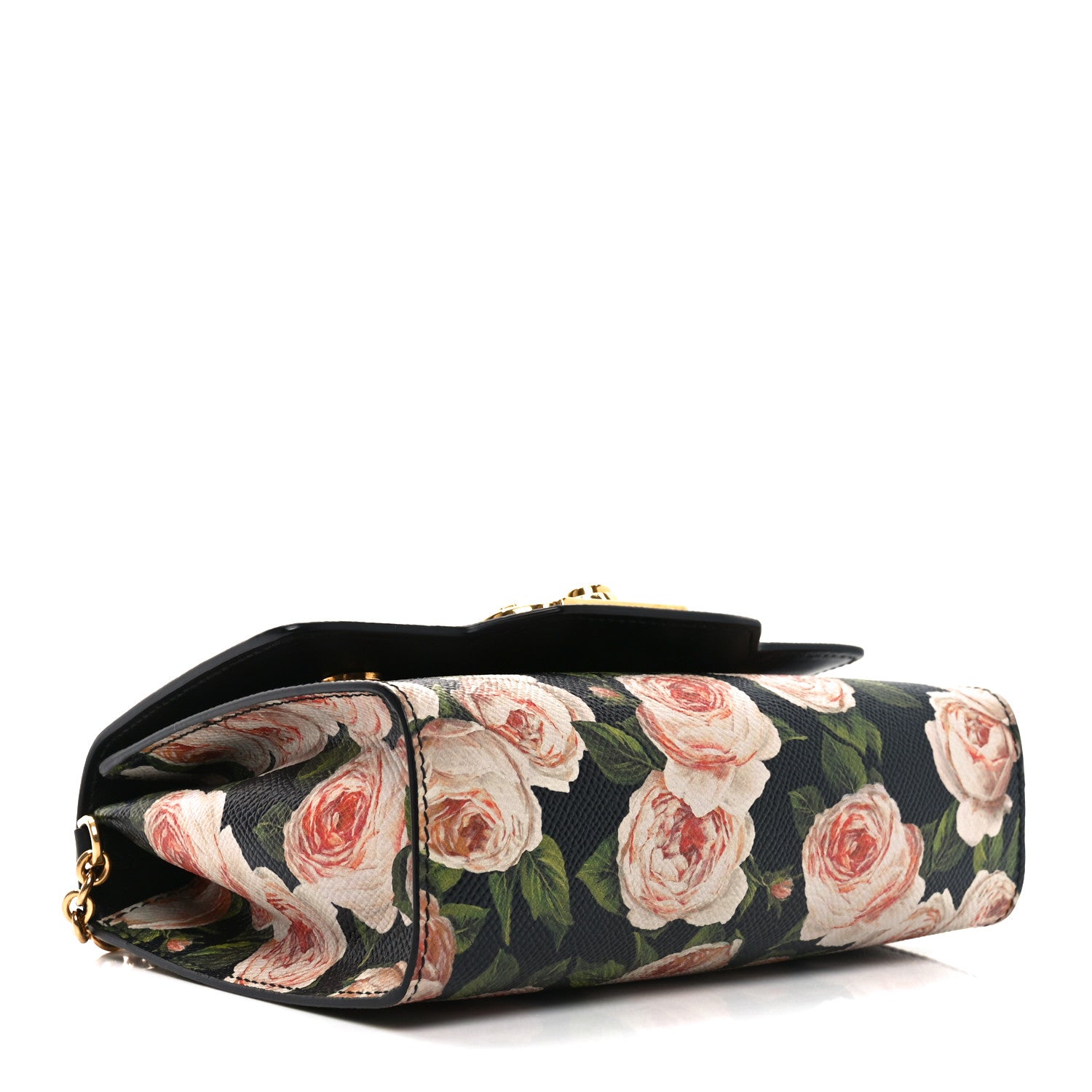 Dolce & Gabbana Dauphine Floral Print Micro Welcome Crossbody Bag Black Multicolor 4 of 9