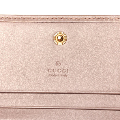 Gucci Calfskin Matelasse GG Marmont Card Case Wallet Porcelain Rose 6 of 10