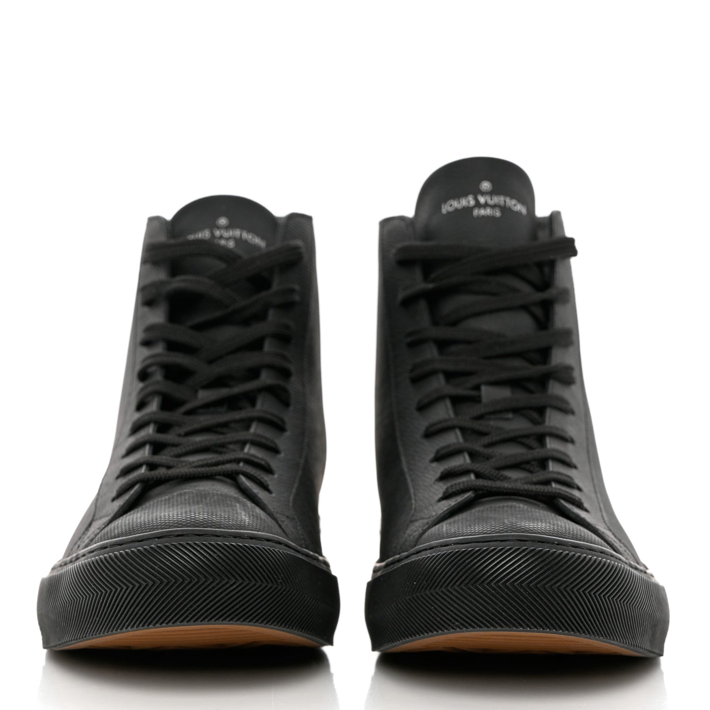 Calfskin Mens LV Tattoo Sneaker Boots 7 Black