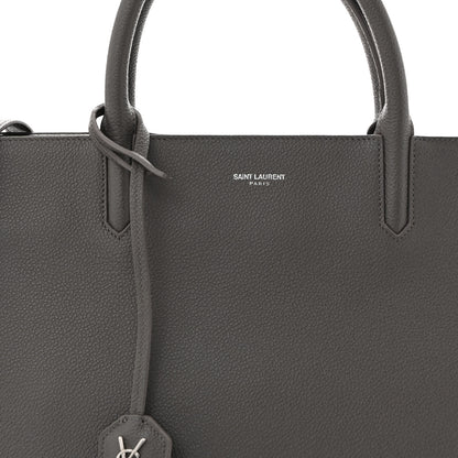 Saint Laurent Grained Calfskin Medium Cabas Rive Gauche Fog 8 of 12