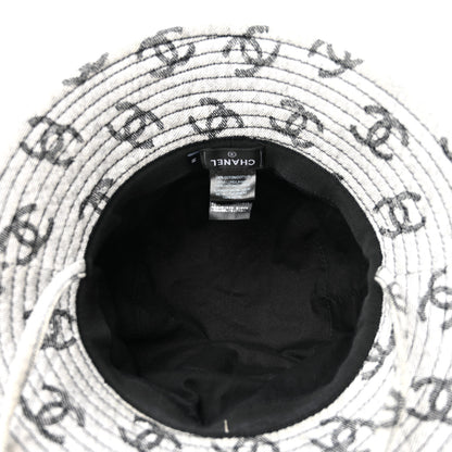 Chanel Denim CC Bucket Hat M White Black 7 of 10