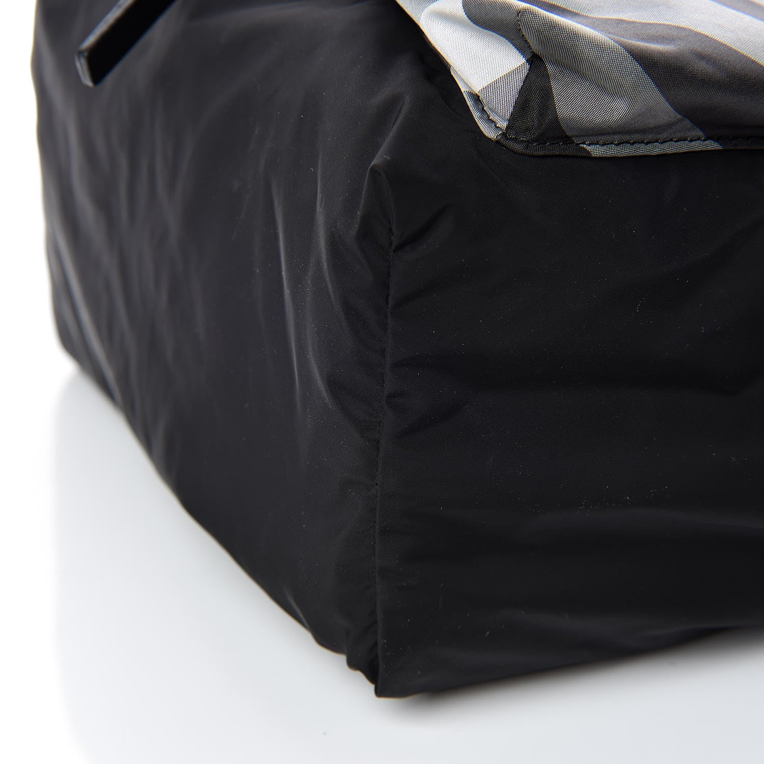 Burberry Nylon Solid to Check Backpack Black 5 of 11