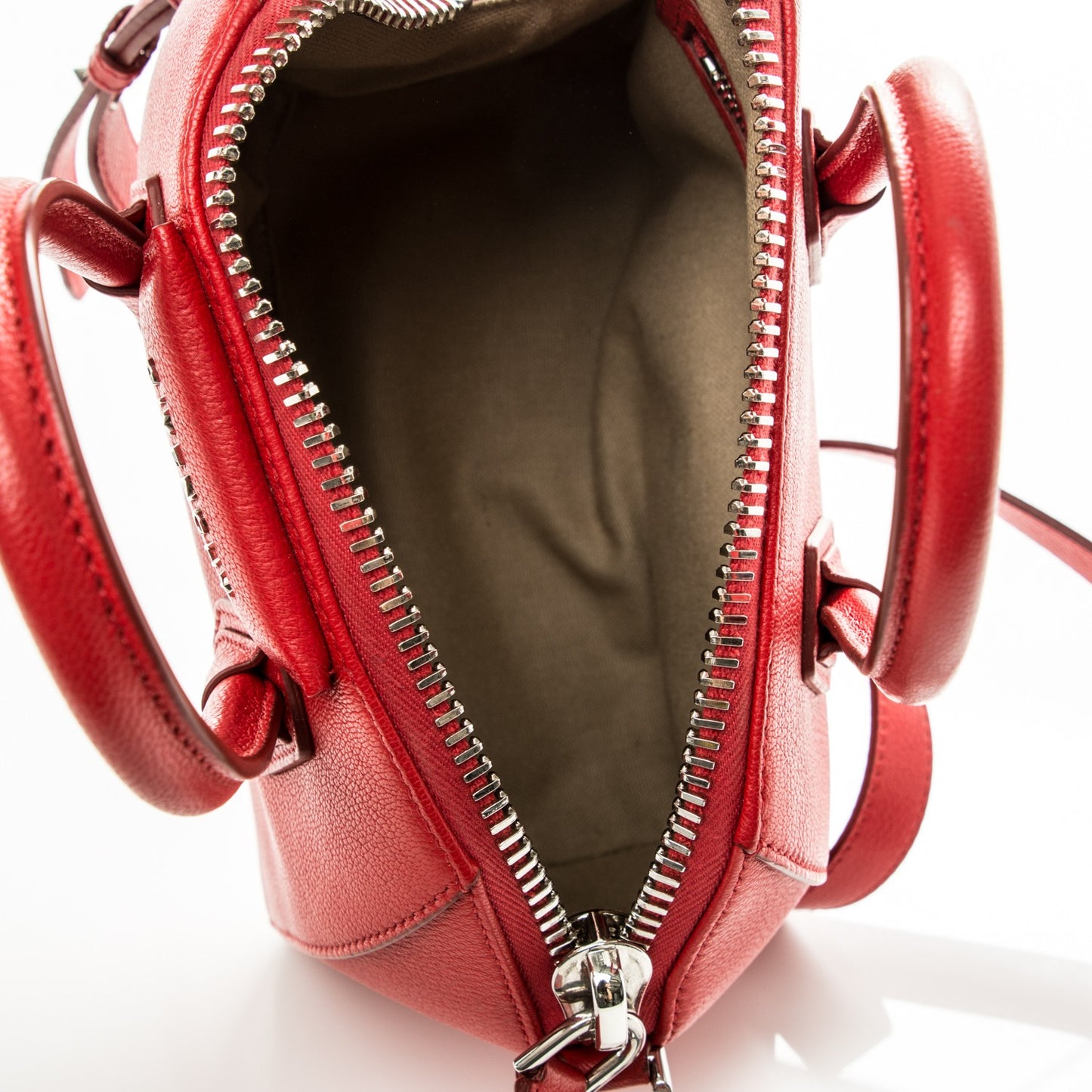 Sugar Goatskin Mini Antigona Medium Red