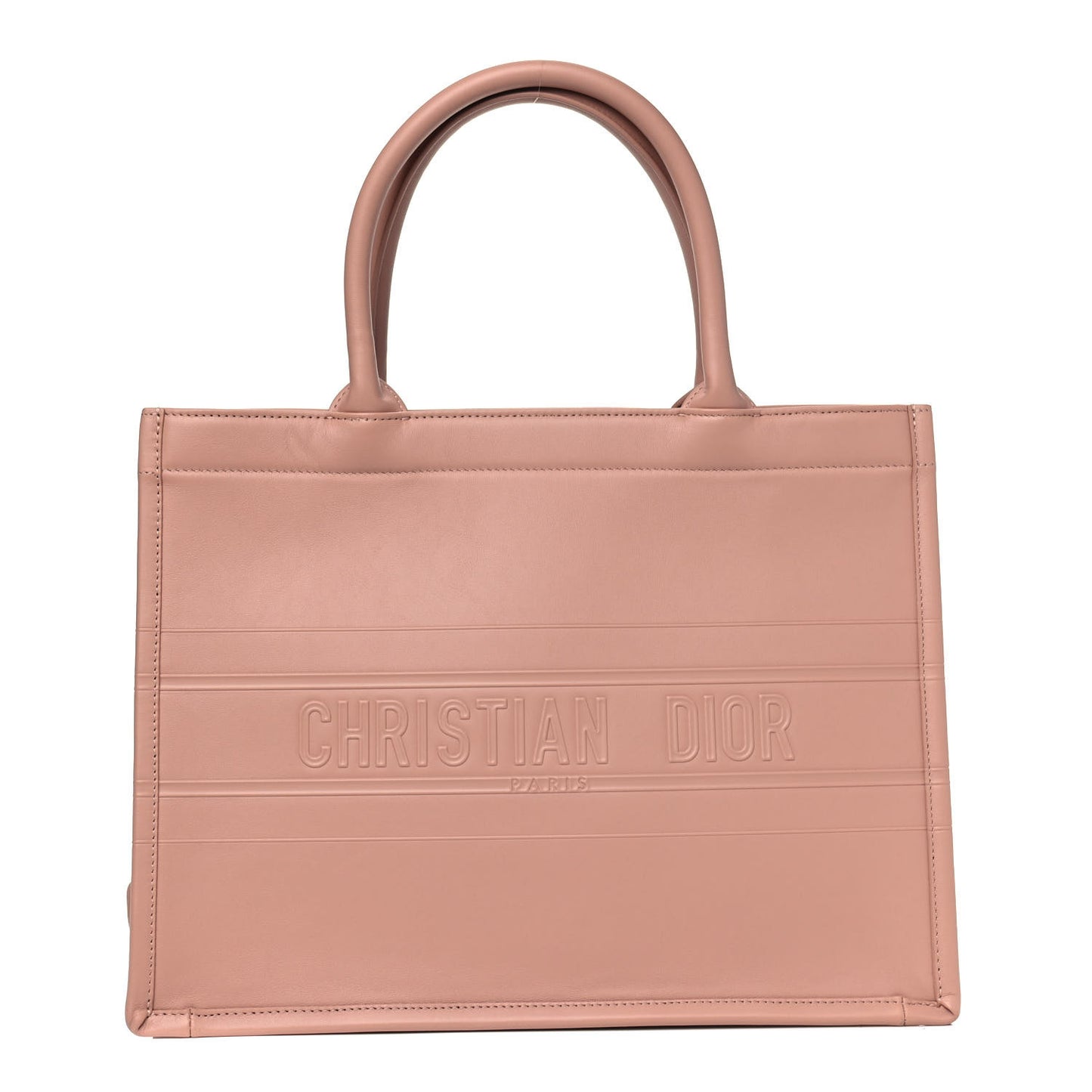 Calfskin Embossed Medium Book Tote Rose de Vents