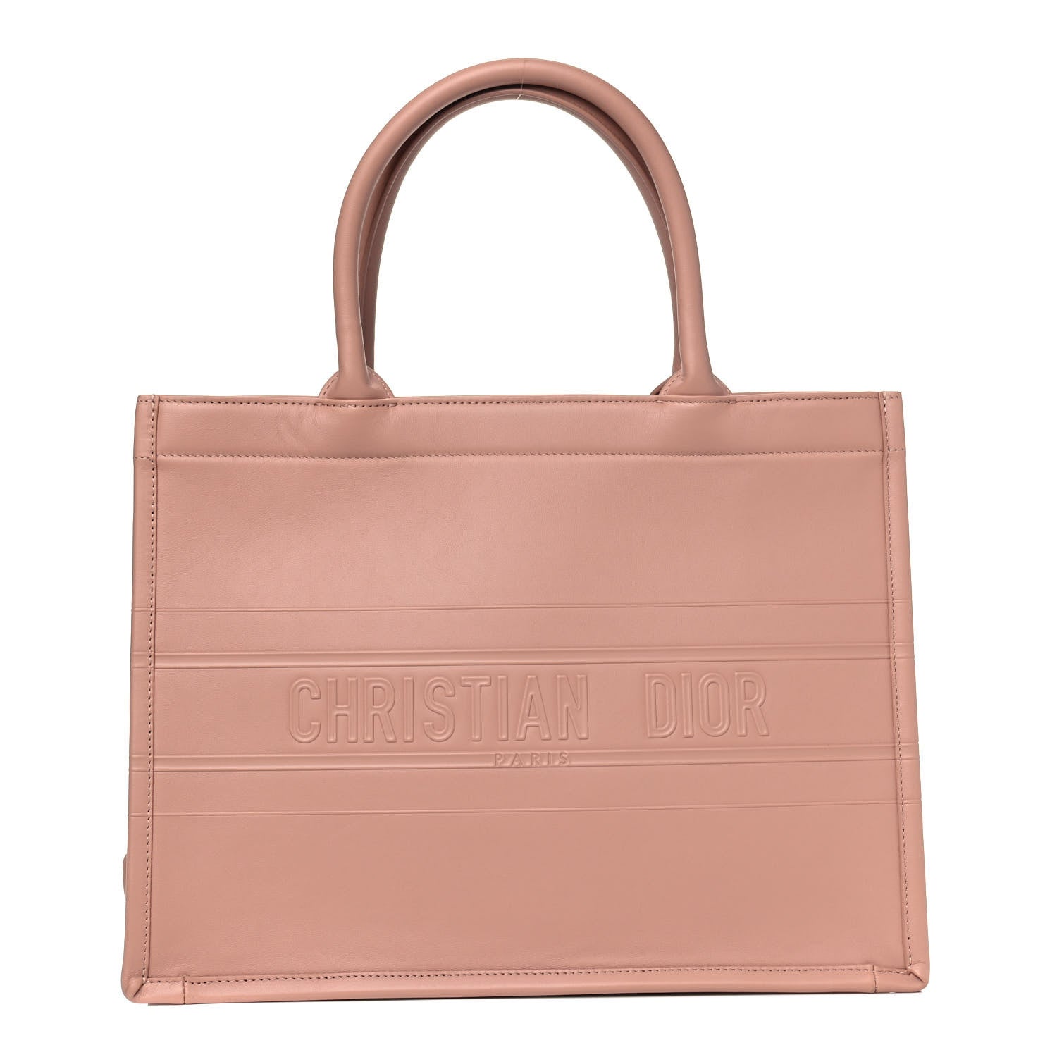 Christian Dior Calfskin Embossed Medium Book Tote Rose de Vents 1 of 8
