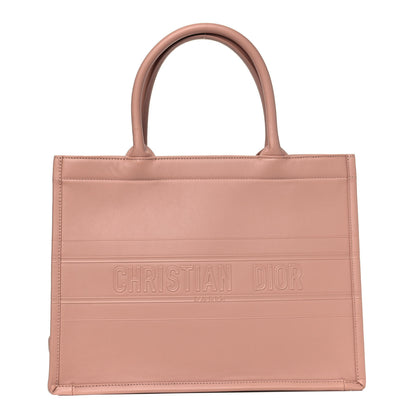 Christian Dior Calfskin Embossed Medium Book Tote Rose de Vents 1 of 8