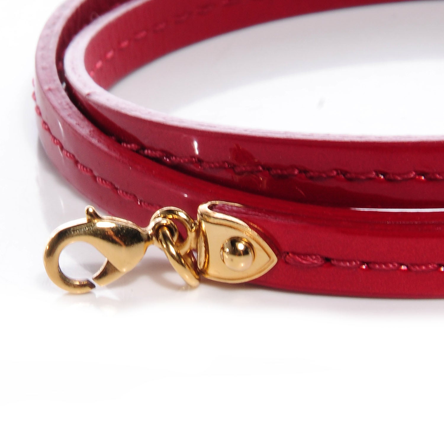 Louis Vuitton Patent Commit Wrap Bracelet Pomme D'Amour 4 of 5