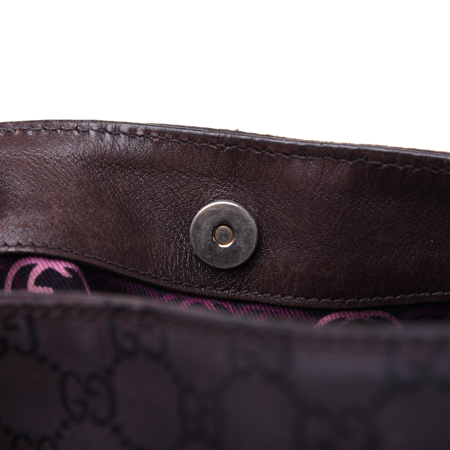 Gucci Nylon Monogram Signature Hobo Shoulder Bag Dark Brown 13 of 24