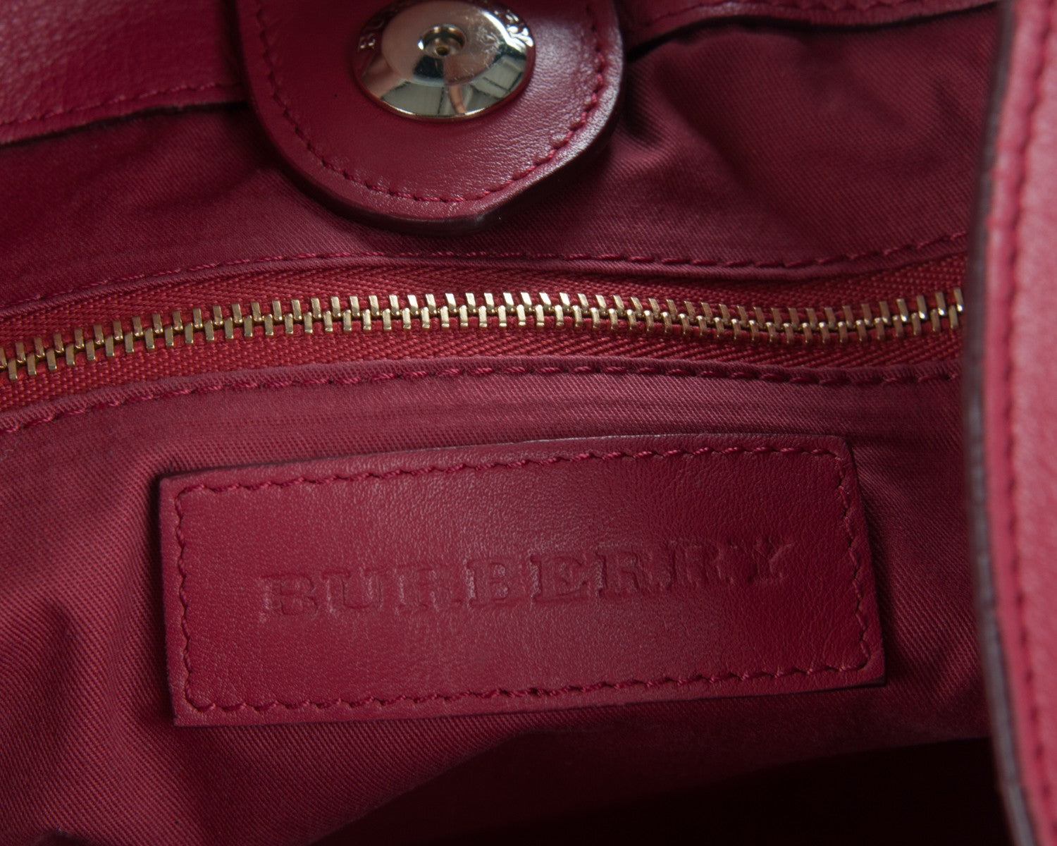 Burberry Calfskin Small Canterbury Tote Dark Pink 11 of 13