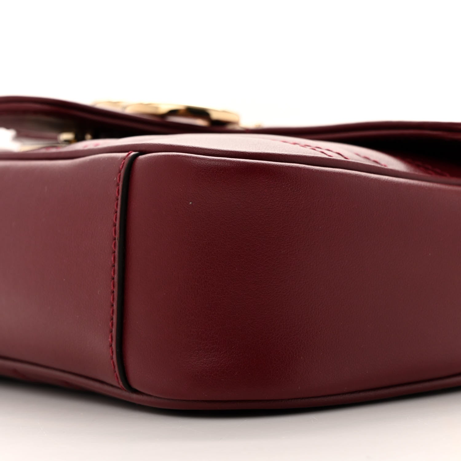 Gucci Calfskin Matelasse Mini GG Marmont Shoulder Bag Rosso Ancora 10 of 13