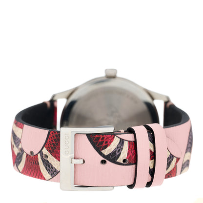 Gucci Stainless Steel Calfskin 38mm Le Marche Des Merveilles Snake Quartz Watch Pink 3 of 4