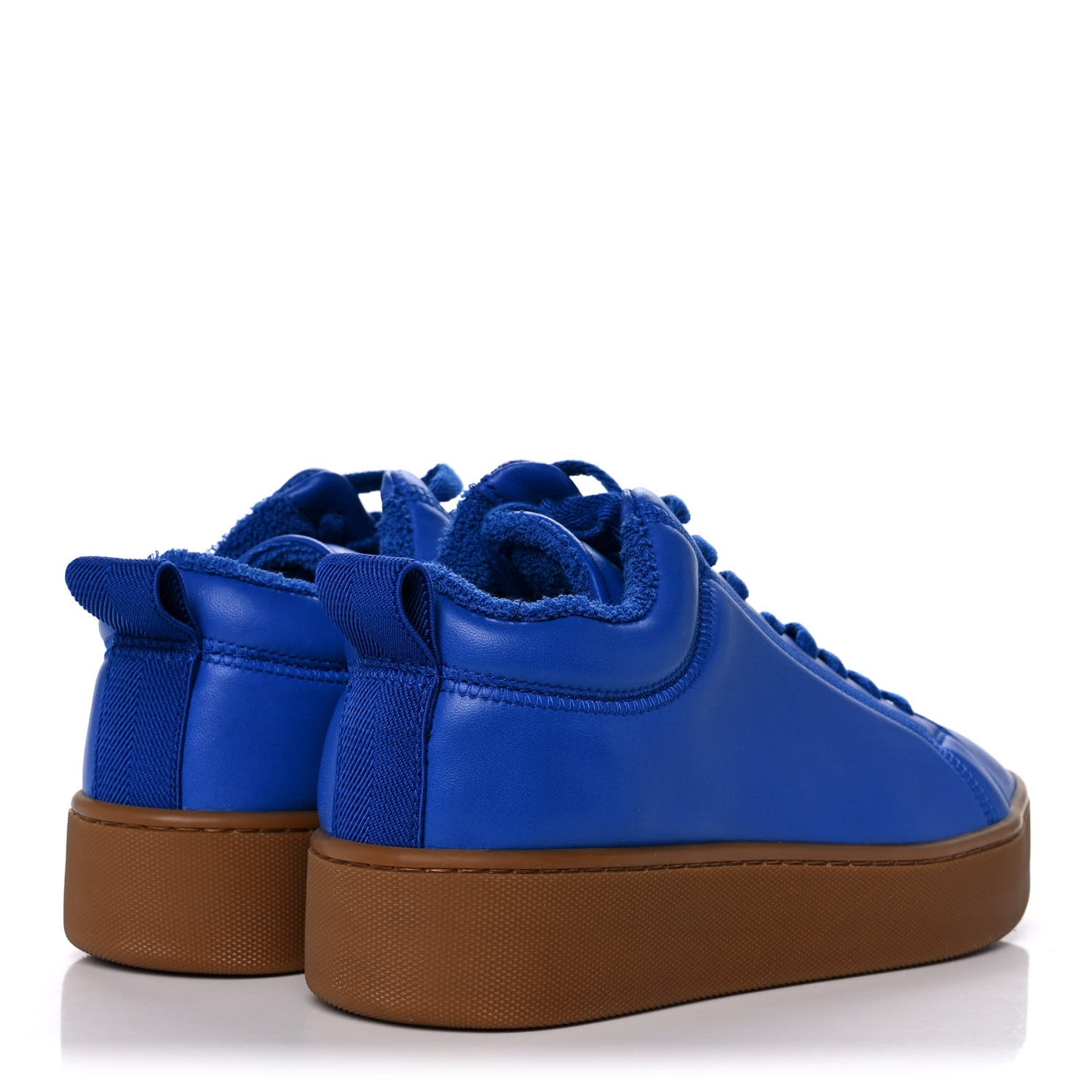 Nappa Terry-Lined Low Top Sneakers 38 Cobalt
