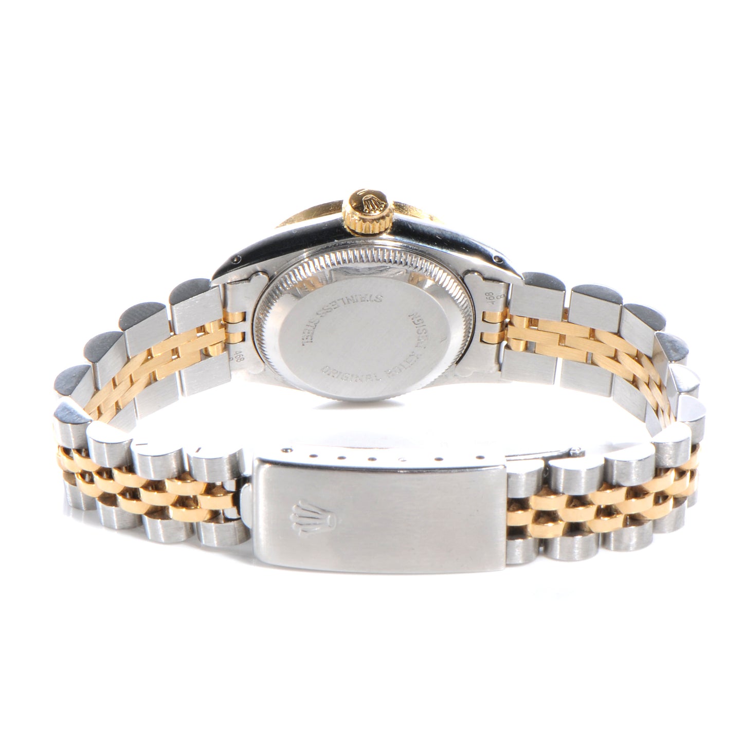 Stainless Steel 18K Yellow Gold Diamond Oyster Perpetual Watch