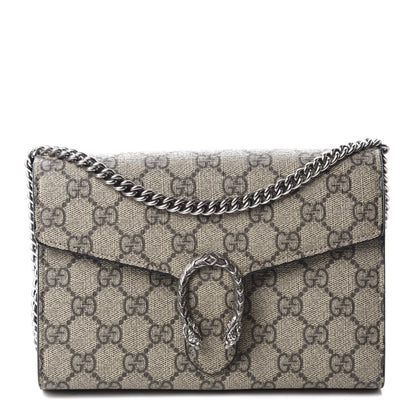 Gucci GG Supreme Monogram Mini Dionysus Chain Wallet Beige Black 1 of 11