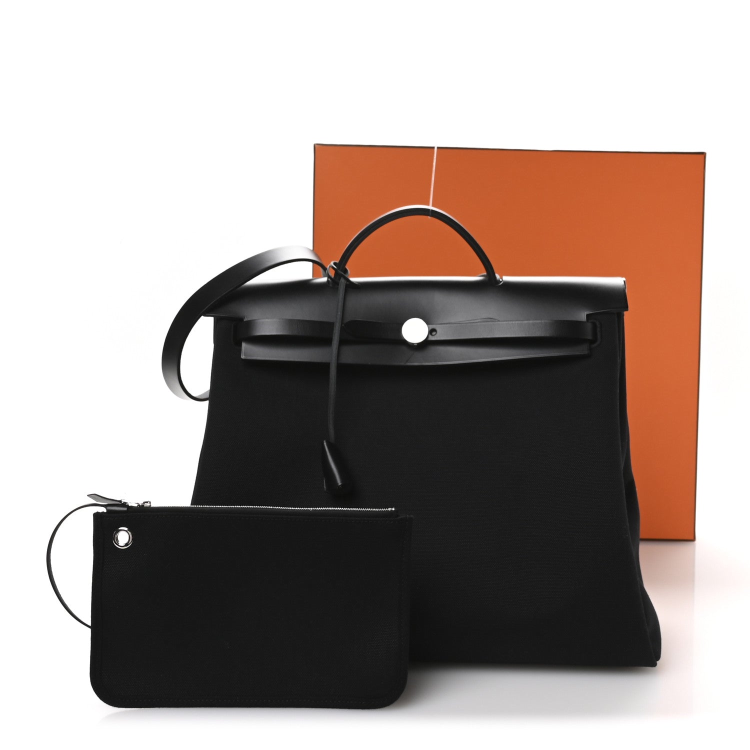 Hermes Toile Vache Hunter Herbag Zip 39 MM Black 12 of 12