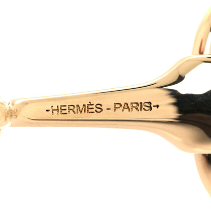 Hermes Permabrass Mors Scarf Ring Gold 3 of 4