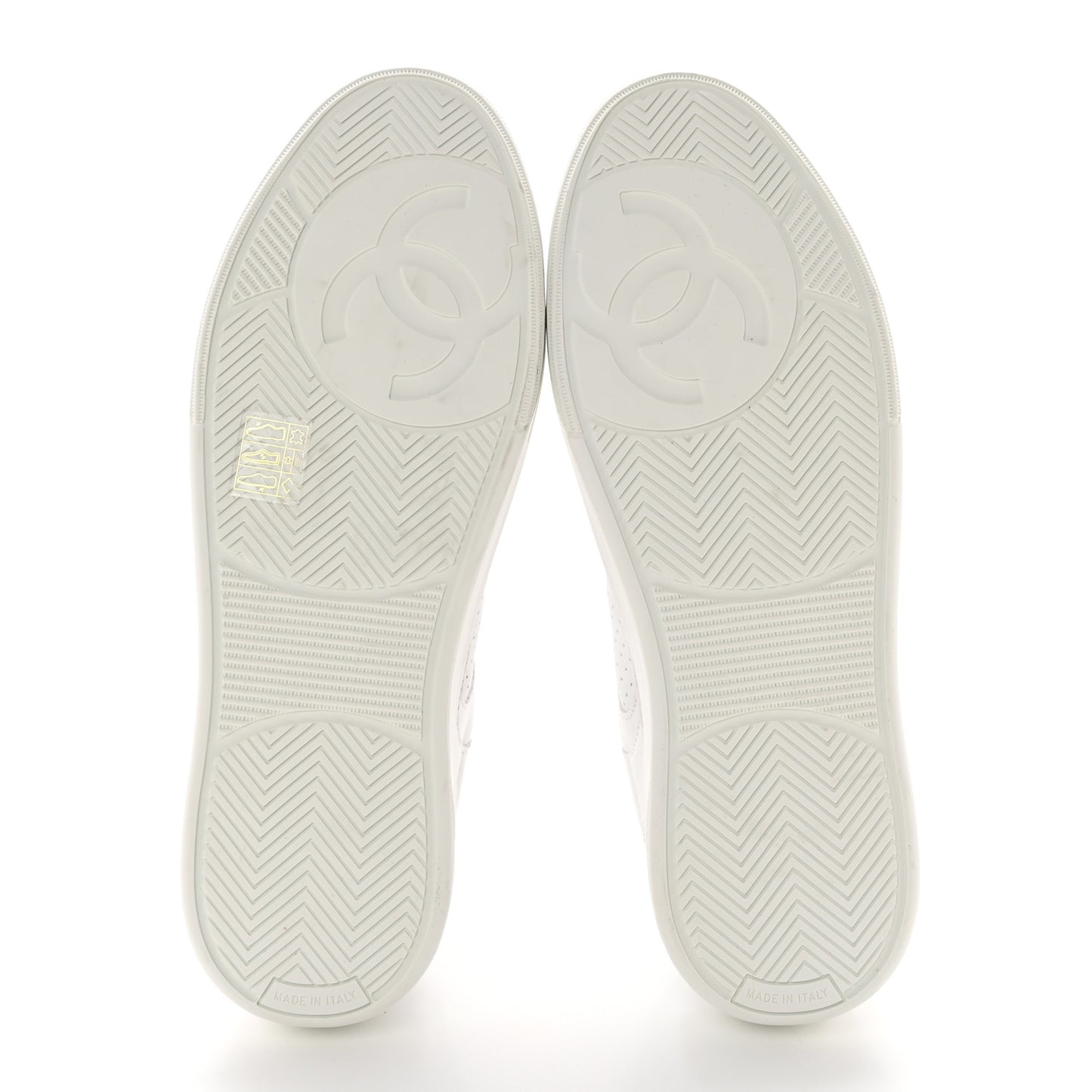 Calfskin CC Womens Sneakers 40 White