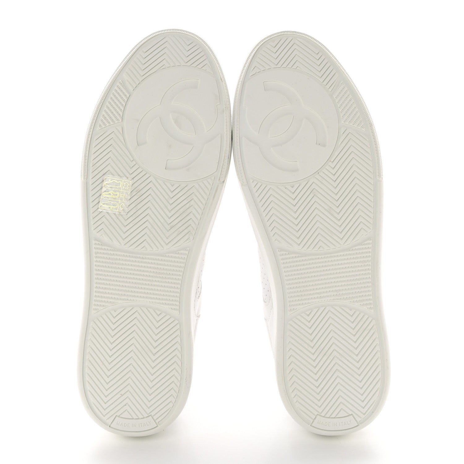 Chanel Calfskin CC Womens Sneakers 40 White 5 of 12