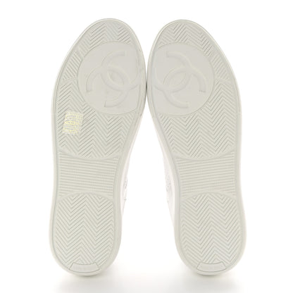 Chanel Calfskin CC Womens Sneakers 40 White 5 of 12