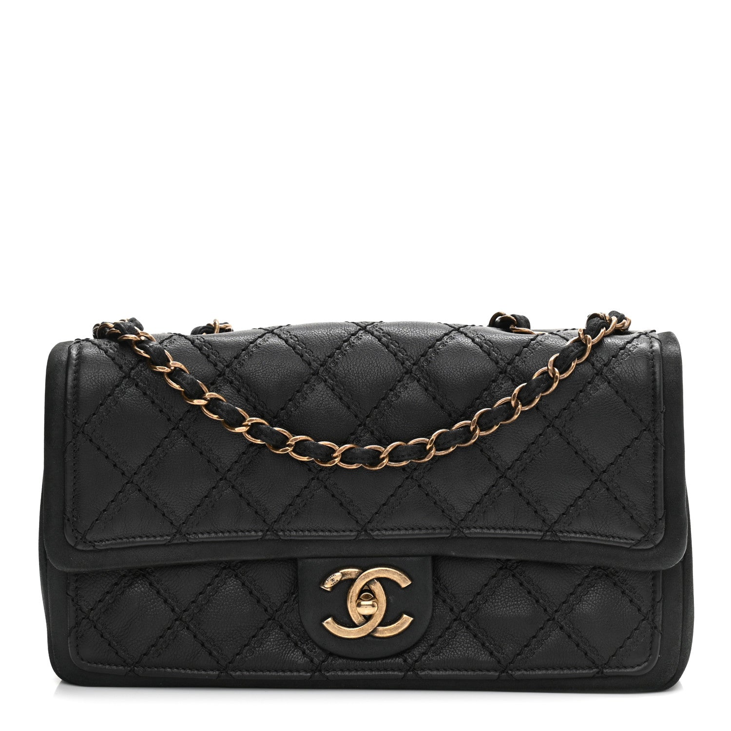 Chanel Calfskin Quilted Flap Black 1 of 9