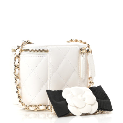 Chanel Lambskin Quilted My Chanel Lady Vanity Case With Chain White 3 of 12