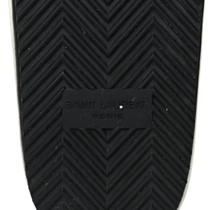 Saint Laurent Calfskin Monogram Jimmy Joan Slide Sandals 39 Black 6 of 10