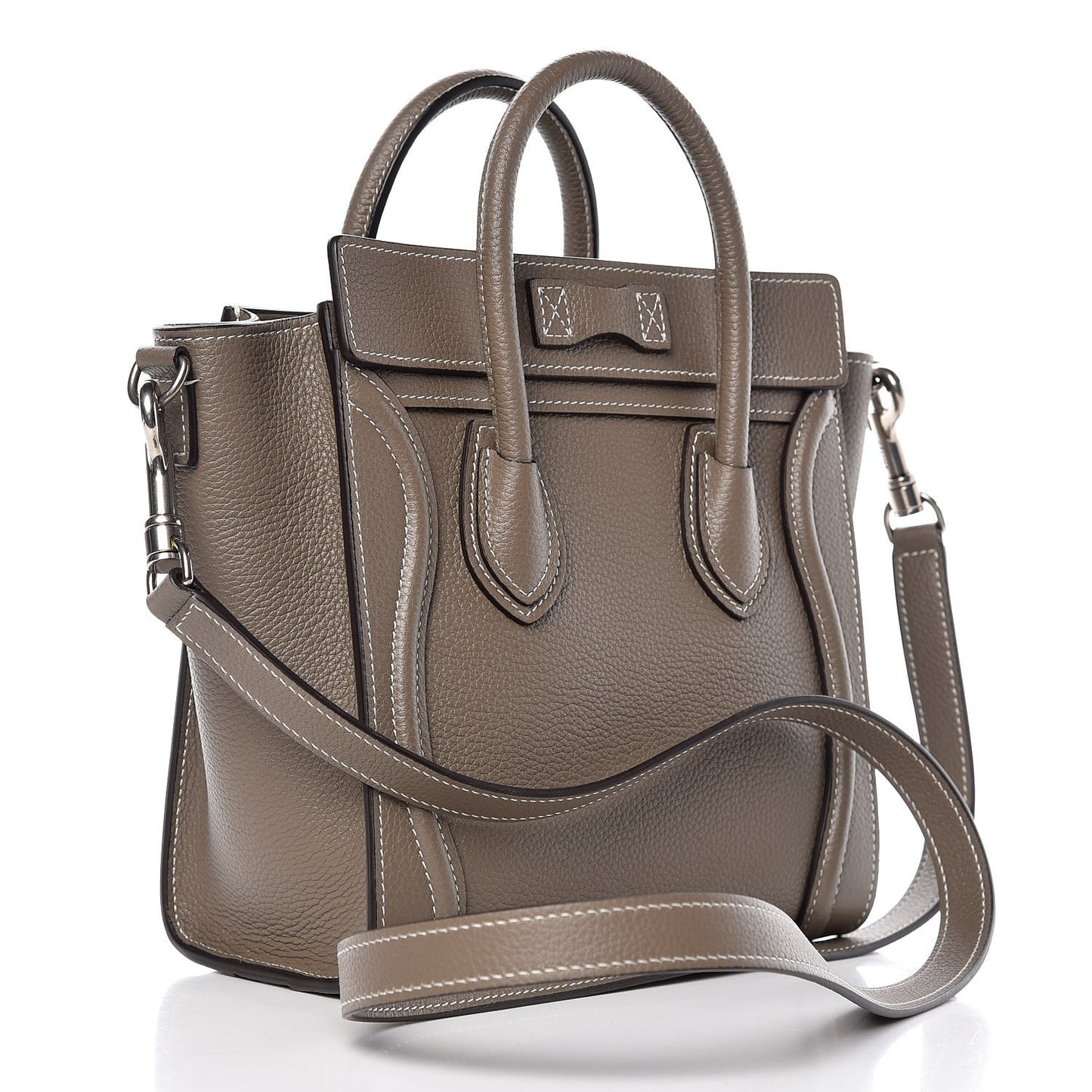 Drummed Calfskin Nano Luggage Souris