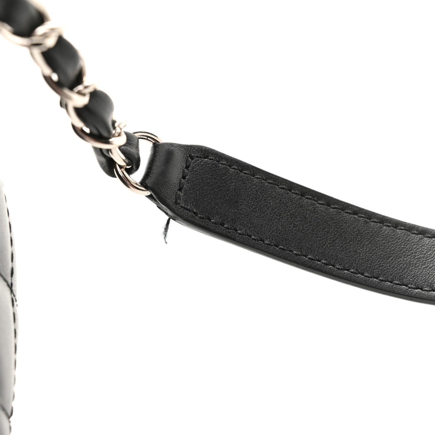 Calfskin Quilted CC Uniform Flap Belt Bag Black