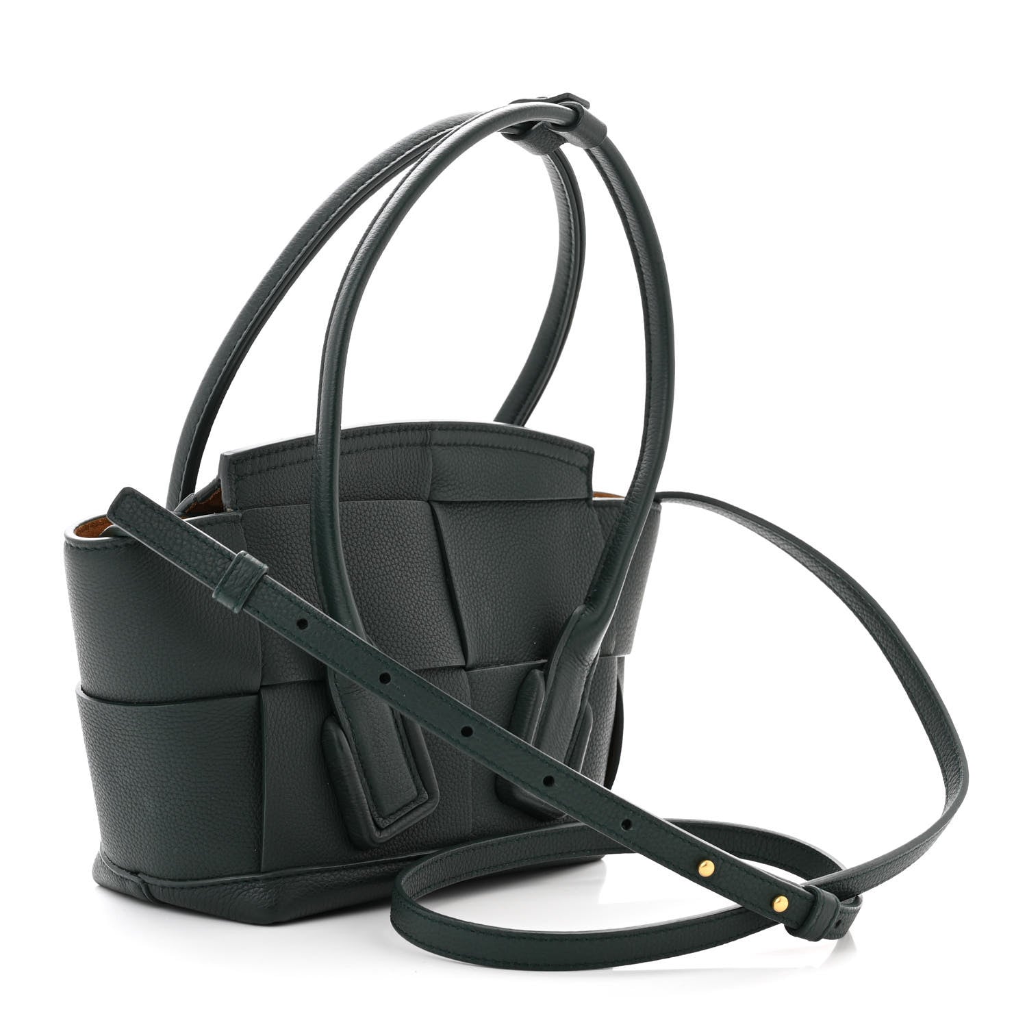 Bottega Veneta Grained Calfskin Maxi Intrecciato Mini Arco Raintree 3 of 11