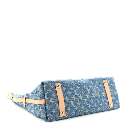 Louis Vuitton Monogram Denim CarryAll MM Blue 5 of 10