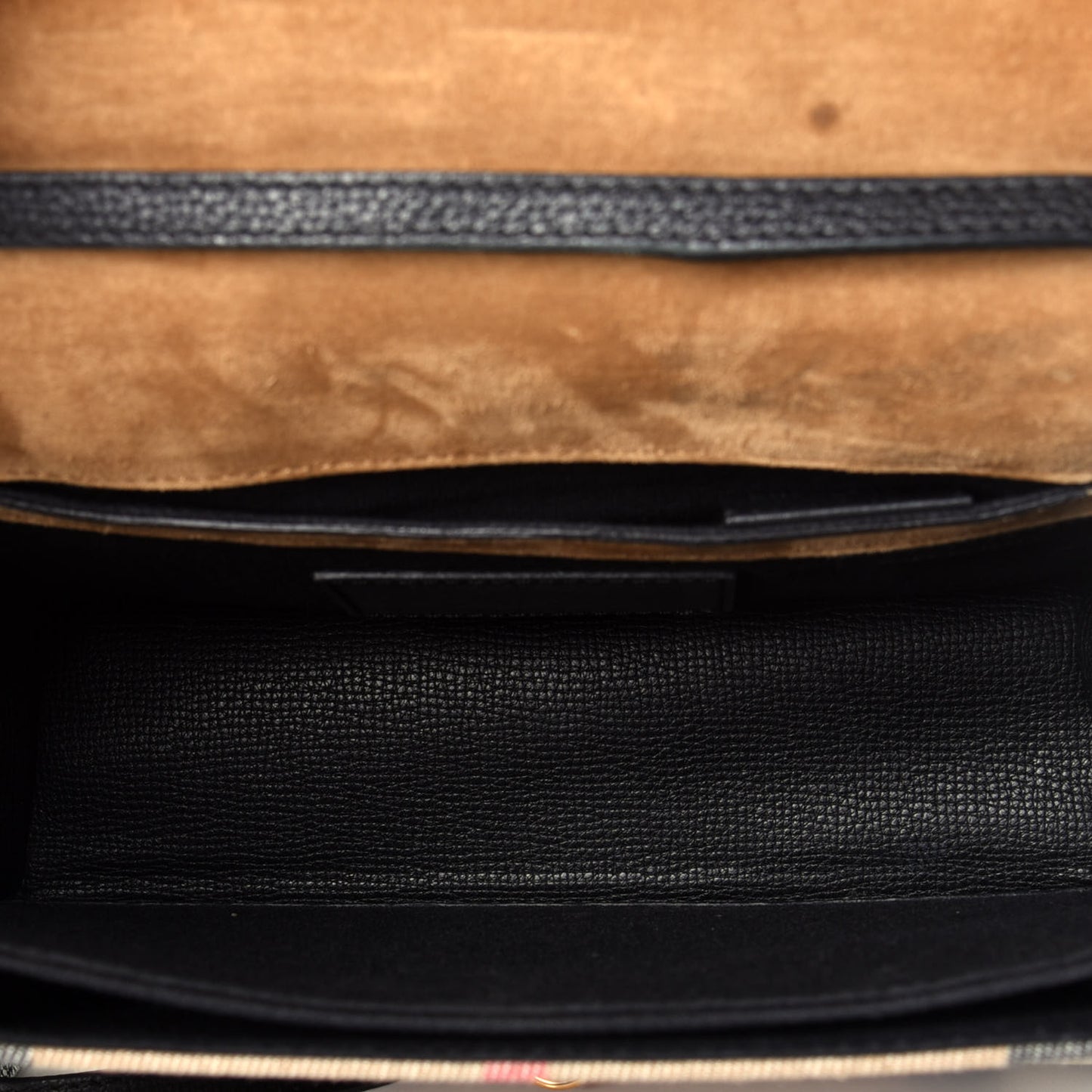 Derby Calfskin House Check Small Macken Crossbody Bag Black