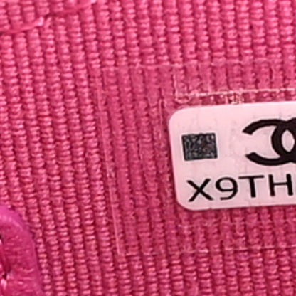 Chanel Patent Lambskin Quilted CC Hook Card Holder Pink 8 of 12