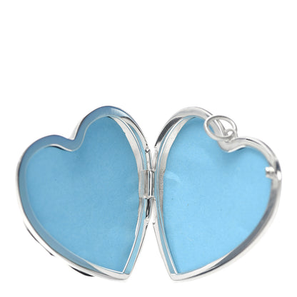 Tiffany Sterling Silver Large Ziegfeld Daisy Heart Locket Pendant 3 of 5