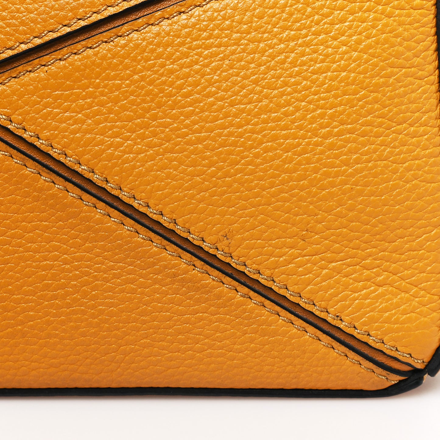 Grained Calfskin Mini Puzzle Bag Sunflower