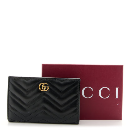 Gucci Calfskin Matelasse GG Marmont Wallet Black 10 of 10