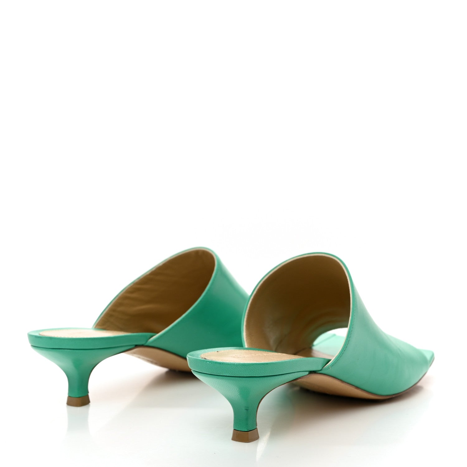 Bottega Veneta Nappa Stretch Mule Sandals 37 Acid Turquoise 4 of 10