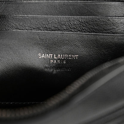 Saint Laurent Grain De Poudre Matelasse Monogram Mini Lou Camera Bag Black 6 of 7
