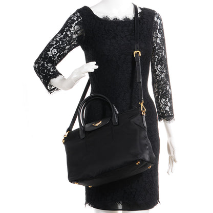 Prada Saffiano Tessuto Nylon Tote Nero Black 2 of 9