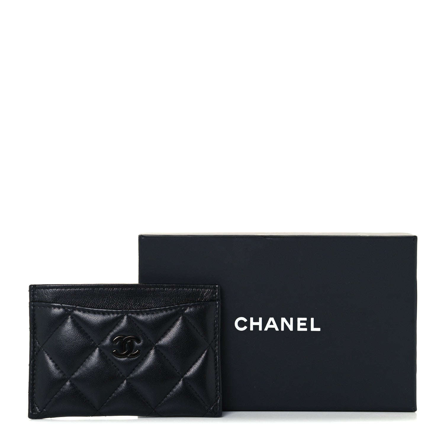 Chanel Lambskin Quilted Card Holder So Black 11 of 11