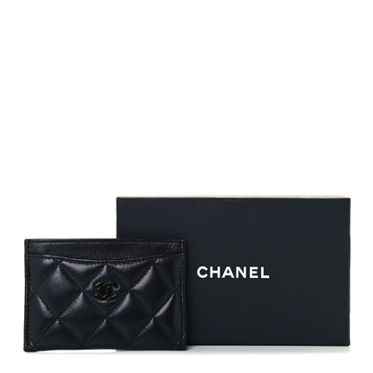 Chanel Lambskin Quilted Card Holder So Black 11 of 11