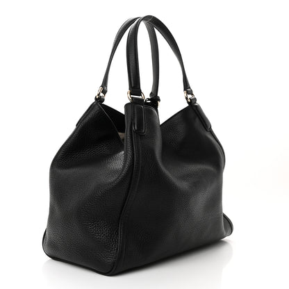 Gucci Pebbled Calfskin Medium Soho Shoulder Bag Black 3 of 10