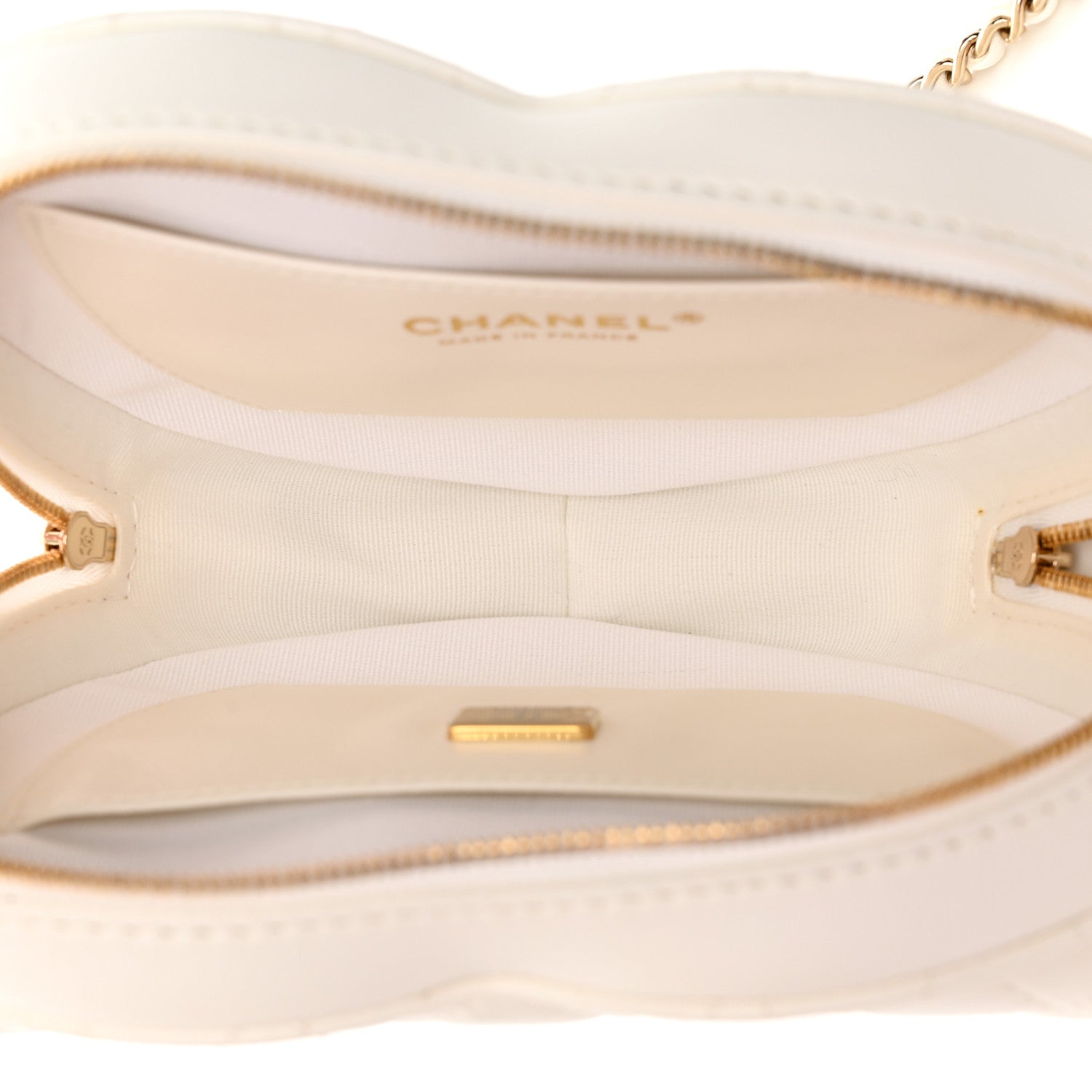 Chanel Lambskin Quilted CC In Love Heart Bag White 5 of 13