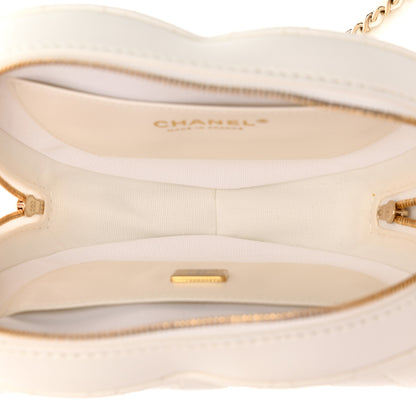 Chanel Lambskin Quilted CC In Love Heart Bag White 5 of 13