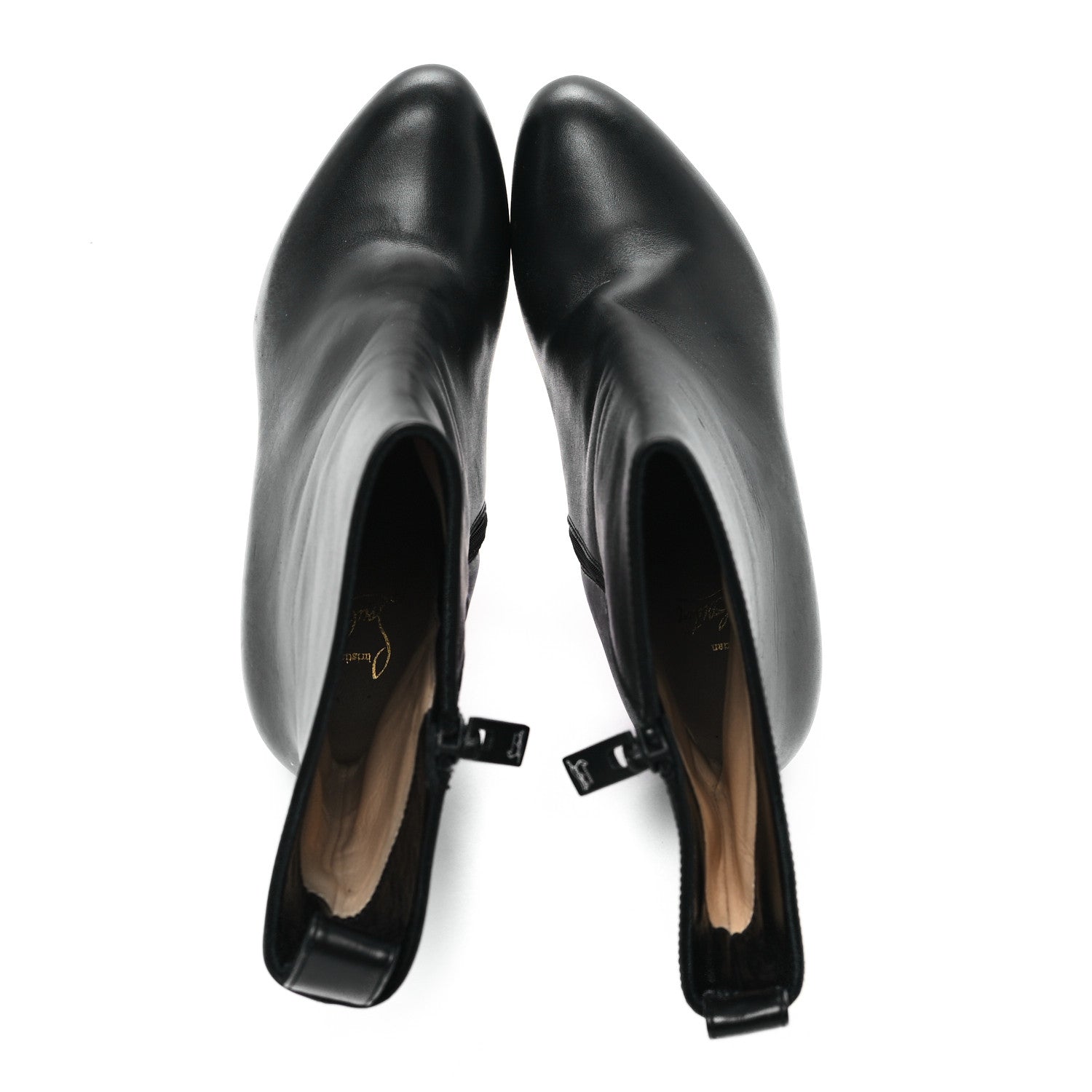Christian Louboutin Calfskin Dolly Alta Booty 160 Ankle Boots 38 Black 5 of 9