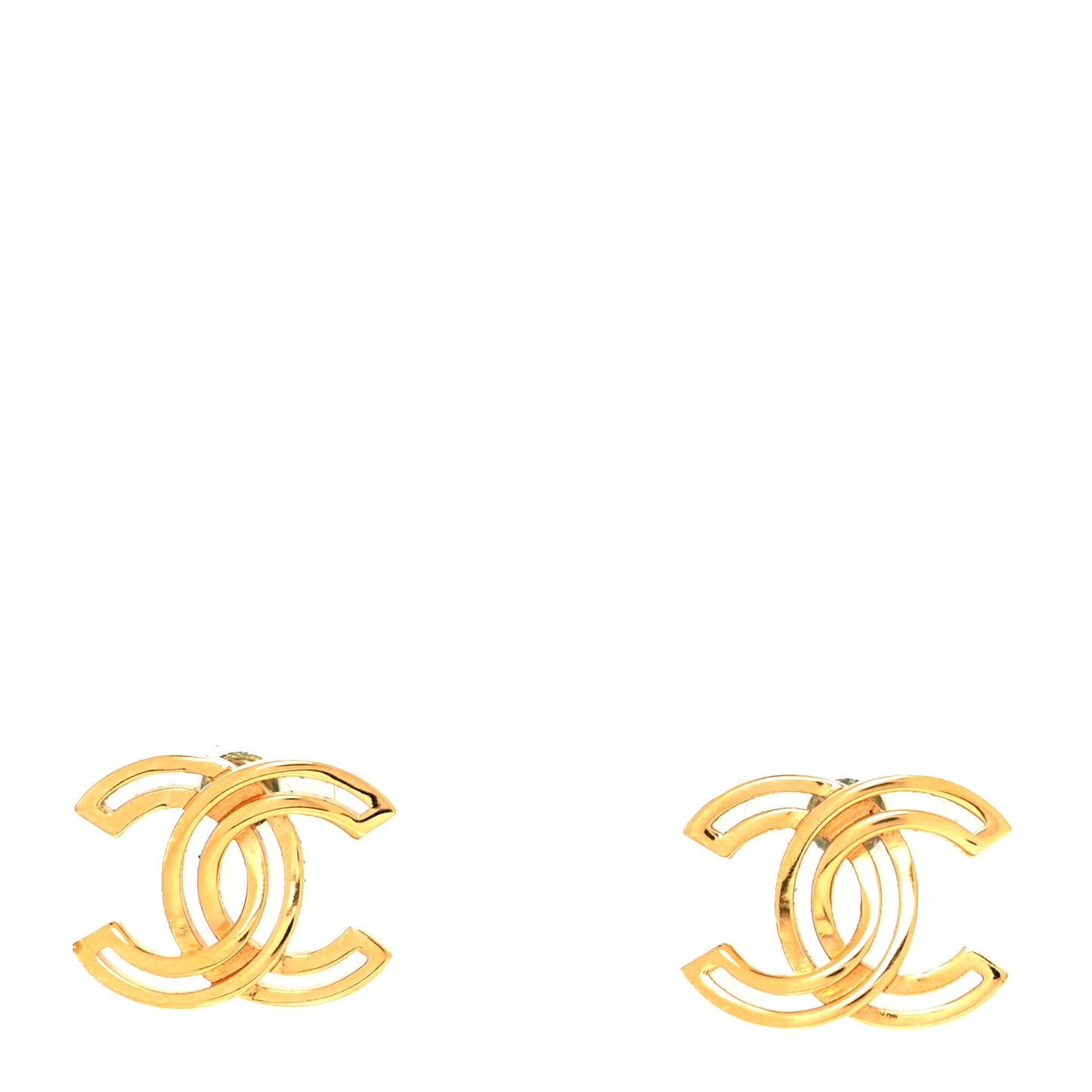 Metal Obazine CC Earrings Gold