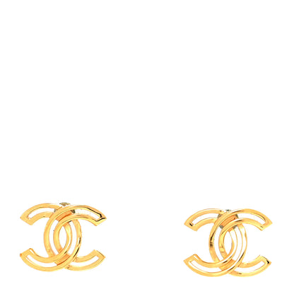 Chanel Metal Obazine CC Earrings Gold 1 of 4