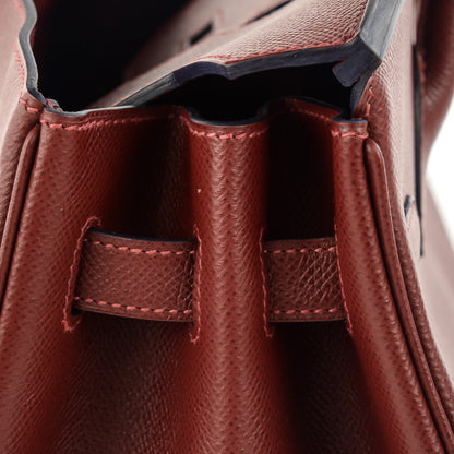 Hermes Epsom Contour Birkin 35 Rouge H Navy 5 of 27